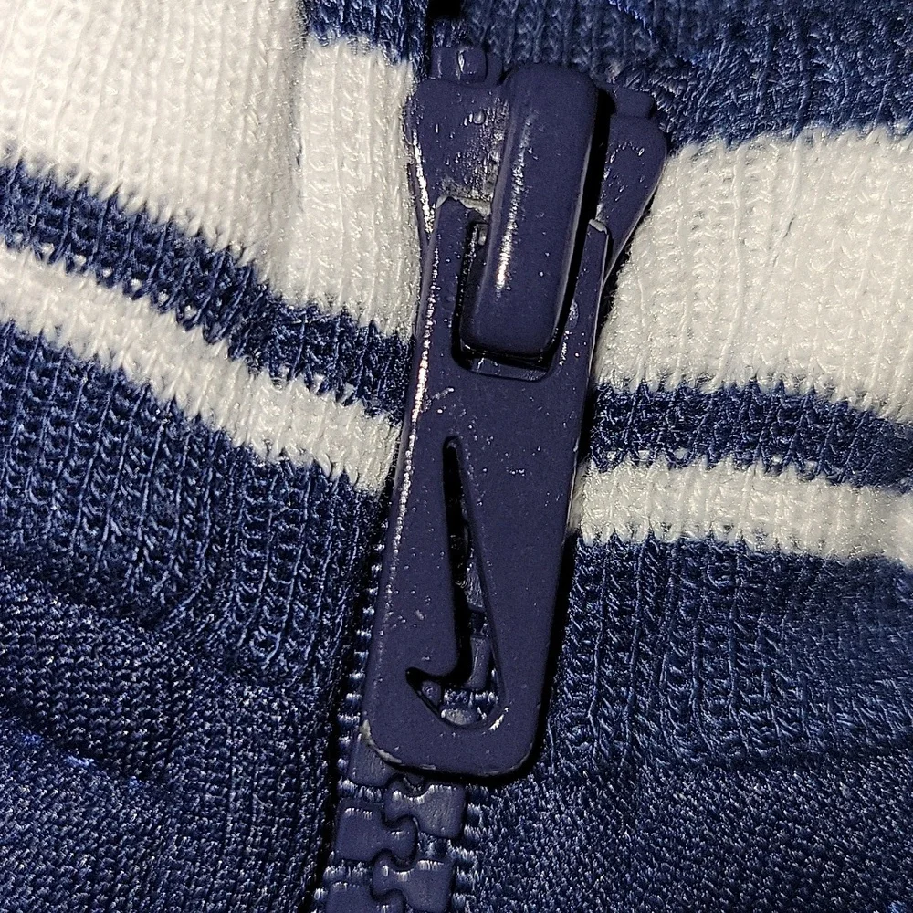 Nike Varsity Zip Up Sweatshirt Navy Blue White Baby 0/3 Months Y2k